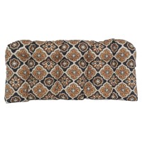 Blazing Needles Rounded Back Tufted Outdoor Loveseat Cushion, 42 X 19, Adonis Caramel