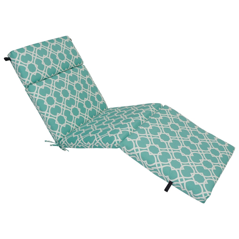 Blazing Needles 72 24-Inch Outdoor Chaise Lounge Cushion, 24 X 72, Elipse Pool