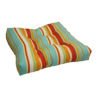 Blazing Needles Square Tufted Outdoor Chair Cushion, 19 X 19, Benjamin Breeze