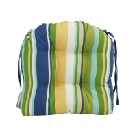 Blazing Needles 16-Inch Rounded Back Tufted Outdoor Chair Cushion, 16 X 16, Mccoury Pool 2 Count