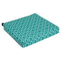 Blazing Needles Square Outdoor Chair Cushion, 20 X 19, Titan Peacock