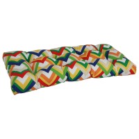 Blazing Needles Tufted Outdoor Bench Cushion, 42 X 19, Resort Garden