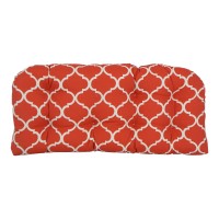 Blazing Needles Rounded Back Tufted Outdoor Loveseat Cushion, 42 X 19, Landview Mango