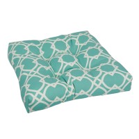 Blazing Needles Square Tufted Outdoor Chair Cushion, 19 X 19, Elipse Pool