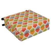Blazing Needles Square Outdoor Chair Cushion, 20 X 19, Denali Sunset 2 Count