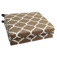 Blazing Needles Square Outdoor Chair Cushion, 20 X 19, Landview Mocha 4 Count