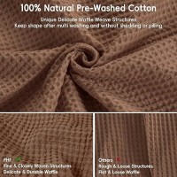 Phf 100 Cotton Waffle Weave Blanket King Size 104 X 90Lightweight Washed Soft Breathable Blanket For All Season Perfect B