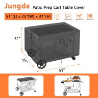 Jungda Outdoor Grill Table Cover For Bbqmall Pizza Oven Cart Table Waterproof Outdoor Pizza Oven Cart Cover Patio Bbq Grill Stan