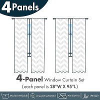 Ambesonne Grey Window Curtains Pack Of 2  Modern Illustration Of Futurist Design Leafy Floral Scene Monochrome Style  Lightweight Set & Rod Pocket  4 Panels Of - 28