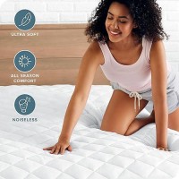 Bare Home Split Head Flex King Quilted Fitted Mattress Pad Cooling Mattress Topper Easily Washable Elastic Fitted Mattress