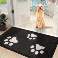 Mibao Front Door Mat Dirt Trapper Doormat For Muddy Paws Absorbent Mud Mat For Dogs Nonslip Washable Entrance Mats Inside M