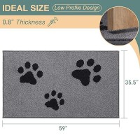 Mibao Front Door Mat Dirt Trapper Doormat For Muddy Paws Absorbent Mud Mat For Dogs Nonslip Washable Entrance Mats Inside M