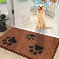 Mibao Front Door Mat Dirt Trapper Doormat For Muddy Paws Absorbent Mud Mat For Dogs Nonslip Washable Entrance Mats Inside M