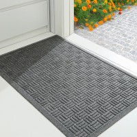 Mibao Front Door Mat Indoor Outdoor Entrance Dirt Trapping Outdoor Welcome Mats Nonslip Outdoor Door Mats Low Profile Front