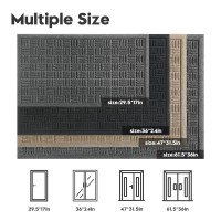 Mibao Front Door Mat Indoor Outdoor Entrance Dirt Trapping Outdoor Welcome Mats Nonslip Outdoor Door Mats Low Profile Front