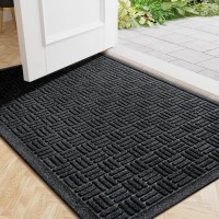 Mibao Front Door Mat Indoor Outdoor Entrance Dirt Trapping Outdoor Welcome Mats Nonslip Outdoor Door Mats Low Profile Front