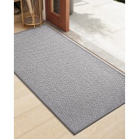 Colorgeometry Large Front Door Mat Indoor Entrance 24X47 Indoor Mats For Entryway Non Slip Rubber Backed 2X4 Dirt Trapper