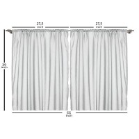 Ambesonne Stripes Kitchen Curtains  Horizontal Lines Simple Design With Retro Farmhouse Inspired Colors  Window Drapes 2 Panel Set For Kitchen Cafe Decor  55