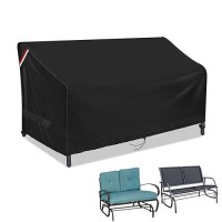 Loenel Outdoor Loveseat Cover  Waterproof 2-Person Outdoor Glider Bench Cover For Patio Double Swing Rocking Chair Loveseat  Patio Couch Covers - 48