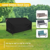 Loenel Outdoor Loveseat Cover  Waterproof 2-Person Outdoor Glider Bench Cover For Patio Double Swing Rocking Chair Loveseat  Patio Couch Covers - 48