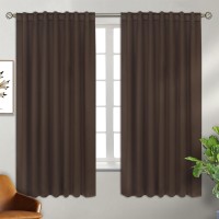 Bgment Wide Blackout Curtains 63 Inch Rod Pocket And Back Tab Thermal Insulated Room Darkening Curtains For Living Room 70 X