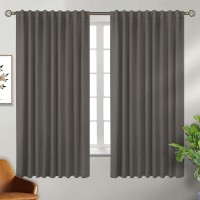 Bgment Wide Blackout Curtains 63 Inch Rod Pocket And Back Tab Thermal Insulated Room Darkening Curtains For Living Room 70 X