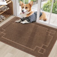 Beqhause Doormat Dirt Trapper Welcome Mat Absorbent Lowprofileentrance Mat Nonslip Washable Front Dog Door Mat For Muddy Paws