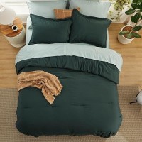 Bedsure Forest Green King Size Comforter Set Bedding Set King 7 Pieces Bed In A Bag Bed Set With Comforter Sheets Pillowcas