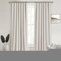 Qjmydeco 9Ft Farmhouse Blackout Curtains For Bedroom 2 Panel Sets 107 Inch Long Drapes For 106108 Inches Windows Patio Curtain