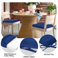 Ideehome Outdoor Chair Cushions Set Of 4 17 X 16 Outdoor Cushion Seat Cushion Waterproof Patio Furniture Cushions With Tie