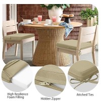 Ideehome Outdoor Chair Cushions Set Of 4 17 X 16 Outdoor Cushion Seat Cushion Waterproof Patio Furniture Cushions With Tie