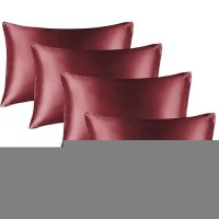 Bedelite Satin Pillowcase For Hair And Skin Super Soft Similar To Silk Pillow Cases 4 Pack With Envelope Closure Cooling Pillo