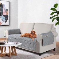 Taococo Waterproof Loveseat Covers For Pets Dogs With Non Slip Backing Sofa Seat Covers With Pocket For 2 Cushion Couch Washabl