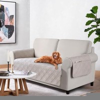 Taococo Waterproof Loveseat Covers For Pets Dogs With Non Slip Backing Sofa Seat Covers With Pocket For 2 Cushion Couch Washabl