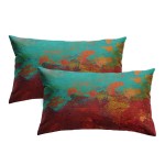 Britimes Throw Pillow Covers Modern Home Art Decor 12 X 20 Inches Set Of 2 Pillow Cases Decorative Abstract Oil Painting Pillo