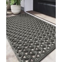 Dexi Front Door Mats For Entryway Low Profile Non Slip Doormat Outside All Weather Dirt Trapping Waterproof Welcome Entrance M