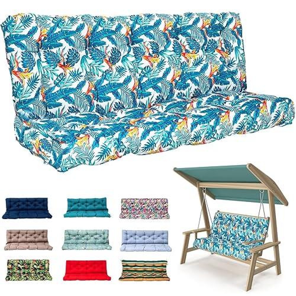 Loyid Outdoor Bench Cushions Garden Swing Seat Cushions With Backrest 23 Seateroutdoor Swing Replacement Cushions Waterproof