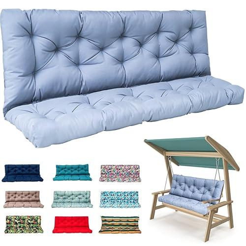 Loyid Outdoor Swing Cushions 23 Seater Waterproof Swing Cushion With Ties Porch Swing Cushions For Outdoor Patio Garden Furni