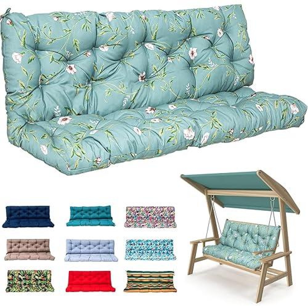 Loyid Outdoor Bench Cushions Garden Swing Seat Cushions With Backrest 23 Seateroutdoor Swing Replacement Cushions Waterproof