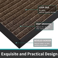 Arotive Front Door Mat Heavy Duty Outdoor Indoor Mat Nonslip Doormat For Home Entrance Low Profile Easy Clean Dirt Trapper