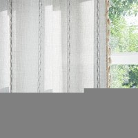 Deeprove Grey Boho Curtains 84 Inches Length For Bedroom Living Room  Silver Gray Bohemian 84 Inches Long Embroidery Farmhouse Light Filter Privacy Style Tassel Window Treatments  W52 X L84  1 Panel