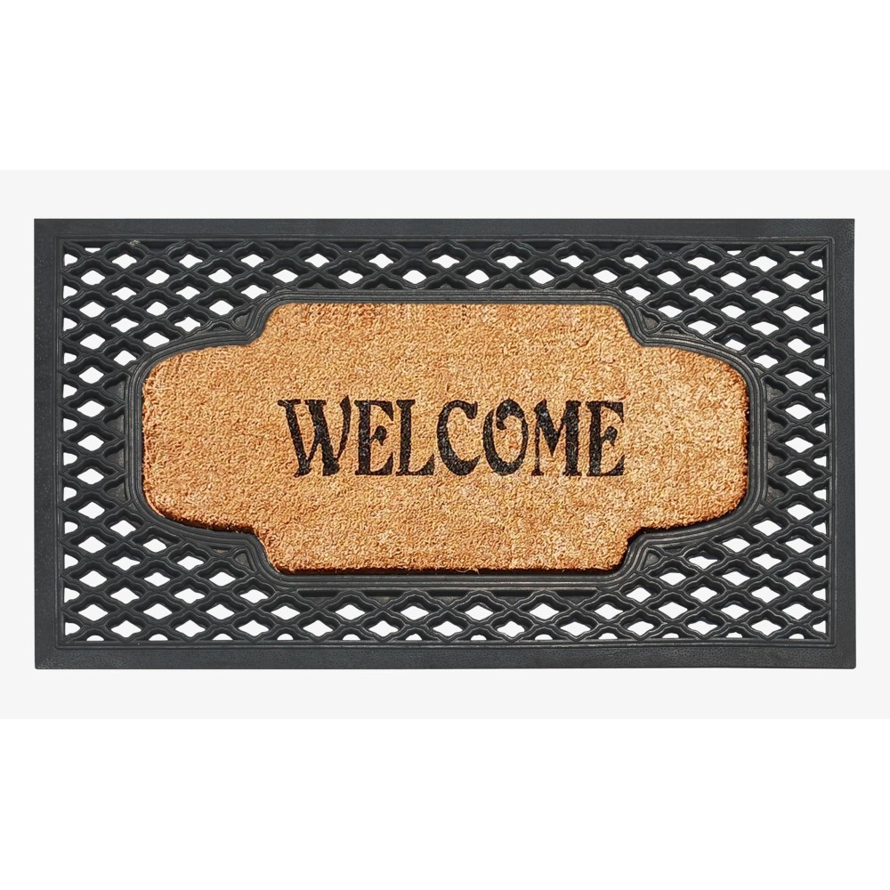 A1Hc Natural Coir And Rubber Door Mat 23X38 Thick Durable Doormats For Indoor Outdoor Entrance Heavy Duty Thin Profile Do