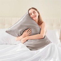 Bedelite Satin Pillowcase With Zipper  Rose Taupe King Size Pillow Cases Set Of 2  Super Soft And Cooling Similar To Silk Pillow Cases  Gift For Women Men(20X40 Inches)