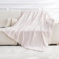 Dissa Fleece Blanket Throw Size -60X80  Wave  Beige - Soft  Plush  Fluffy  Fuzzy  Warm  Cozy - Perfect Throw For Couch  Bed  Sofa - Flannel Blanket Throw Blanket