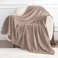 Dissa Fleece Blanket Throw Size - 51X63  Wave  Camel - Soft  Plush  Fluffy  Fuzzy  Warm  Cozy - Perfect Throw For Couch  Bed  Sofa - Flannel Blanket Throw Blanket