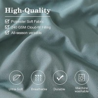 Monbix Twin Xl Comforter Twin Xl Comforter Set 5 Pieces  All Seasons Comforters Quilting Design Fluffy Bed Set Warm Bed In A Bag Twin Xl With Sheets(Dark Green  Twin Xl 66 * 90)