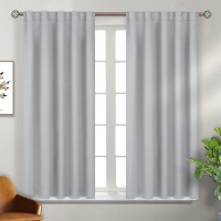 Bgment Rod Pocket And Back Tab Blackout Curtains For Bedroom Thermal Insulated Room Darkening Curtains For Living Room 2 Wind