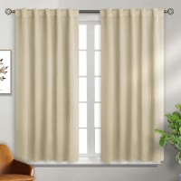 Bgment Rod Pocket And Back Tab Blackout Curtains For Bedroom Thermal Insulated Room Darkening Curtains For Living Room 2 Wind