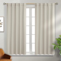 Bgment Rod Pocket And Back Tab Blackout Curtains For Bedroom Thermal Insulated Room Darkening Curtains For Living Room 2 Wind