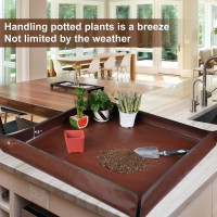 Hnxtyaob 395X 395 Extra Large Potting Mat For Indoor Plants Transplanting And Potting Soil Controlgardening Gifts For Pla